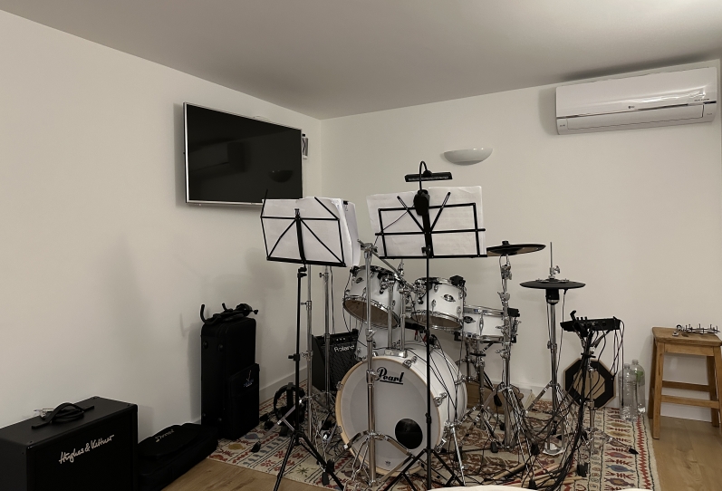 garden music & drum studio in Sussex
