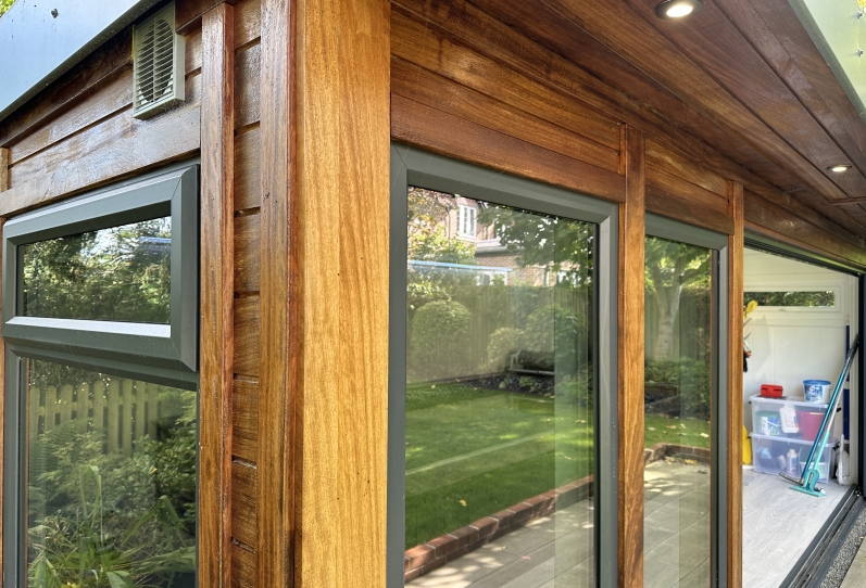 Endless Pool room with Iroko Cladding ref 6101 Berkhamsted