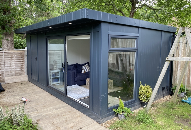 bespoke summer house and store in Sussex