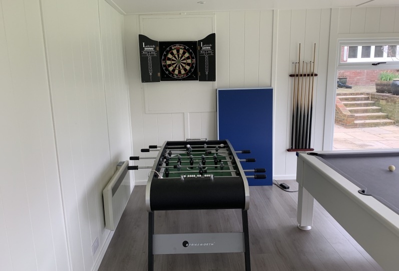 games room pool table in kent