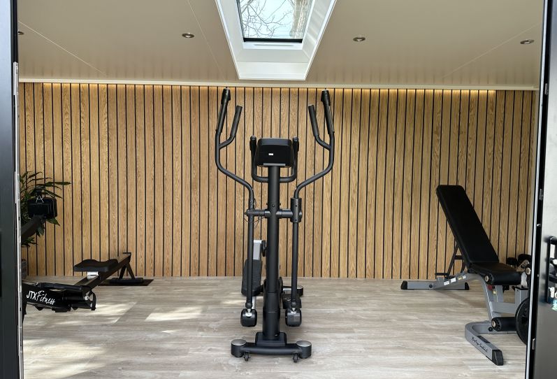 Gym, Wood Paneling, roof light, internal EF:6374