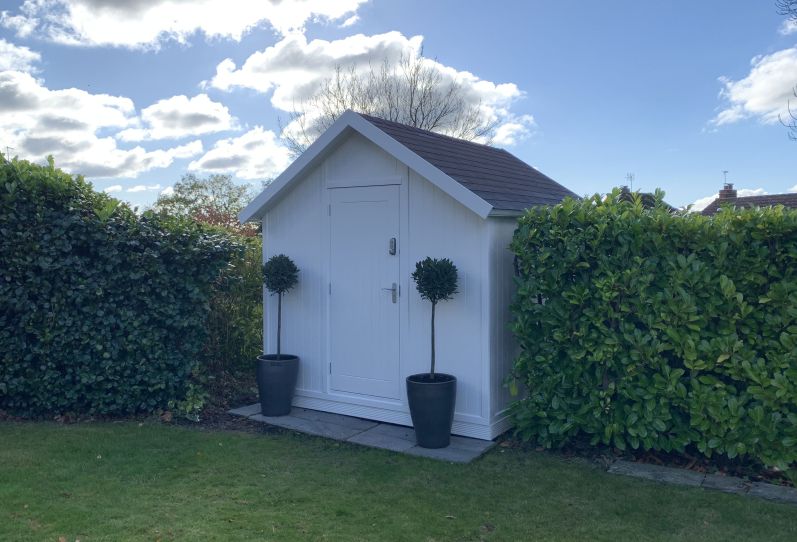 Shed with tiled roof in Surrey