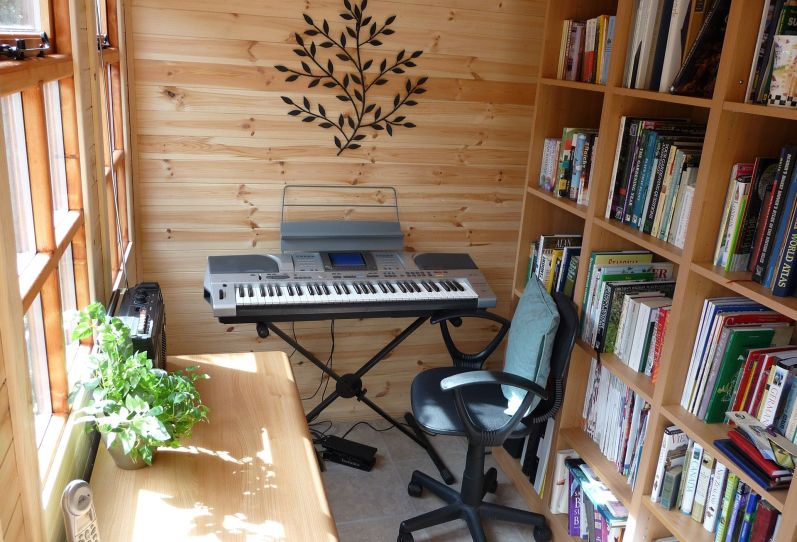 Music Room with Timber Lining