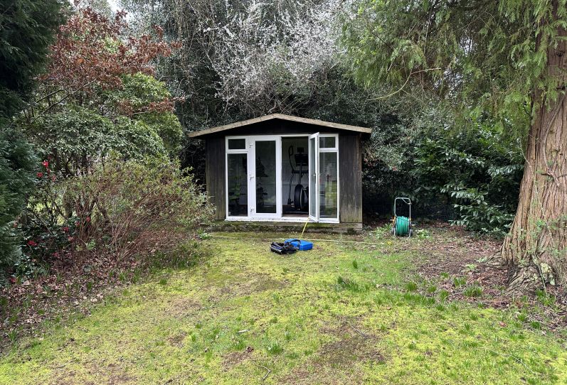 Before Installation of 4.2m x 3.7m Kite Garden Room with Sauna & Gym in East Sussex