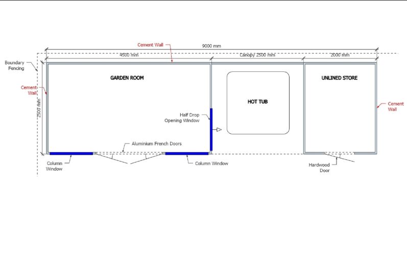 Bespoke Garden Room Floor Plan