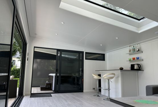 Poolside Room with Sliding Doors, Canopy, Bar & Shower Room in Surrey