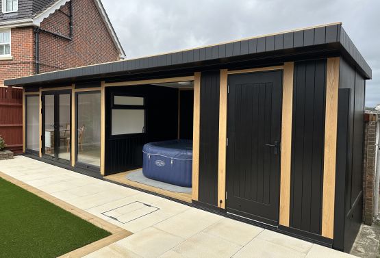 Bespoke Garden Room with Central Canopy & Store in Sussex