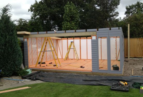 Timber Garden Room in Build