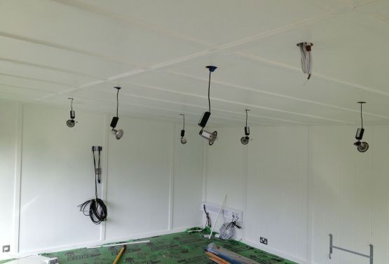 Timber Garden Room Electrical Install