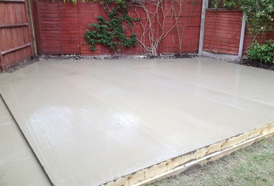 Concrete Base Completed for Endless Pool Room