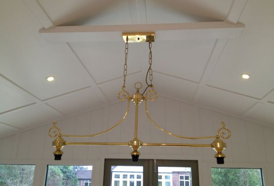 Merlin Garden Room with Bespoke Ceiling Light for Pool Table